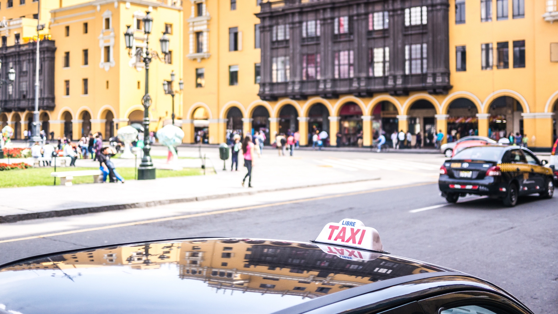 In Lima, Peru, a very popular way to get around is by TAXI