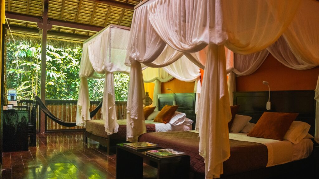 Night in a Remote Amazon Eco Lodge, Tamboapta Research Center