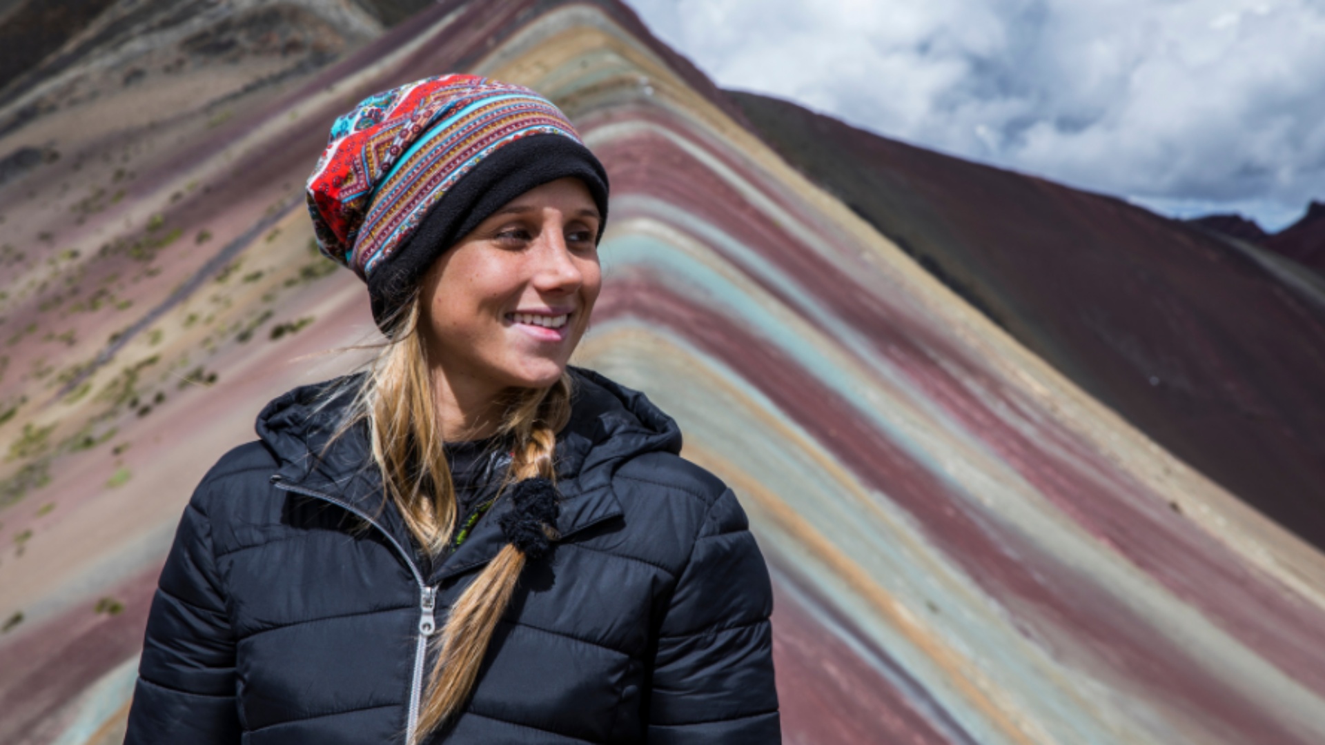 Tourist in cusco - rainbow mountain