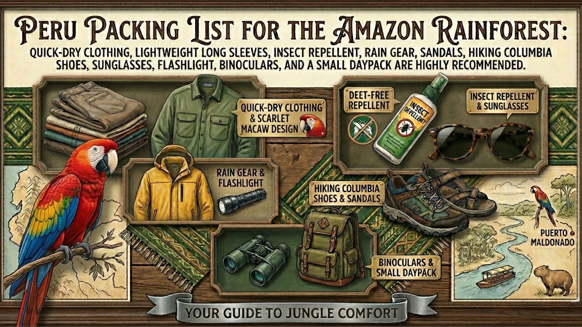 Peru Packing List for the Amazon Rainforest